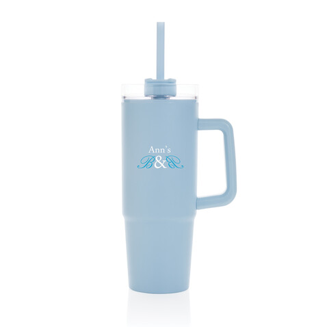Tana Becher aus RCS recyceltem Kunststoff mit Griff 750ml hellblau bedrucken, Art.-Nr. P437.1005