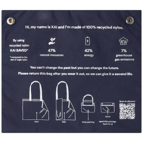 Kai GRS recycelte Circular Tragetasche, navy bedrucken, Art.-Nr. 12071355