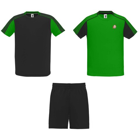 Juve Sport-Set für Kinder, farngrün, schwarz bedrucken, Art.-Nr. K05259BD