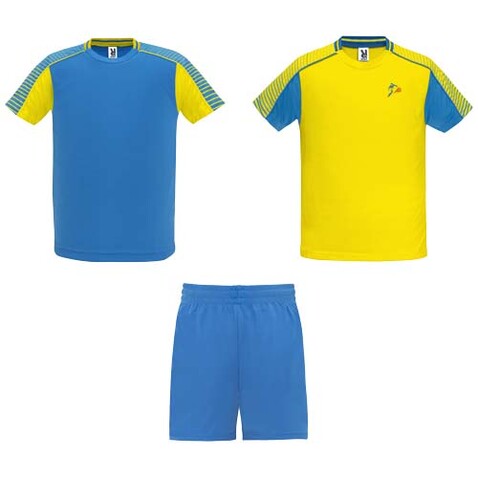 Juve Sport-Set für Kinder, gelb, royalblau bedrucken, Art.-Nr. K05259VH Juve Sport-Set für Kinder, gelb, royalblau bedrucken, Art.-Nr. K05259VH