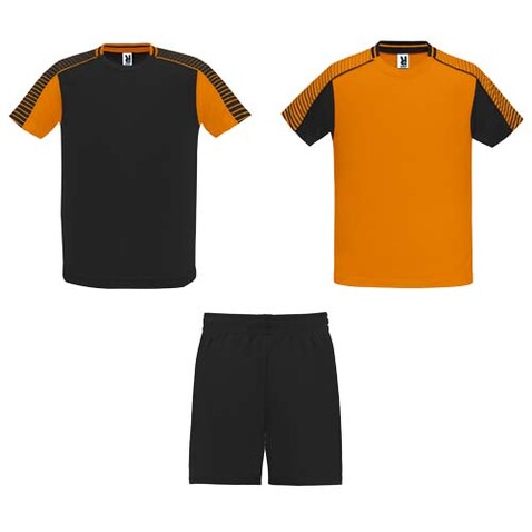 Juve Sport-Set für Kinder, orange, schwarz bedrucken, Art.-Nr. K05259WO