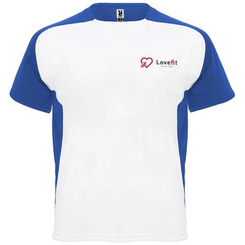Bugatti Sport T-Shirt für Kinder, weiss, royalblau bedrucken, Art.-Nr. K63998QD