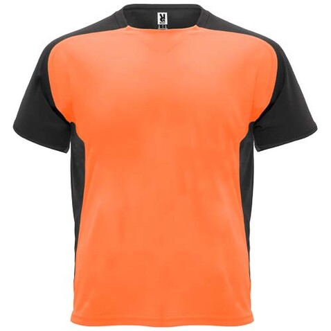 Bugatti Sport T-Shirt für Kinder, Fluor Orange, schwarz bedrucken, Art.-Nr. K63999AD