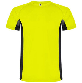 Shanghai Sport T-Shirt für Kinder, Fluor Yellow, schwarz bedrucken, Art.-Nr. K65958YD