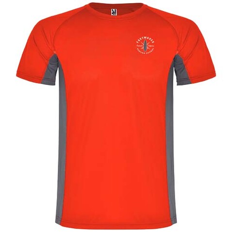 Shanghai Sport T-Shirt für Kinder, rot, Dark Lead bedrucken, Art.-Nr. K65959HD