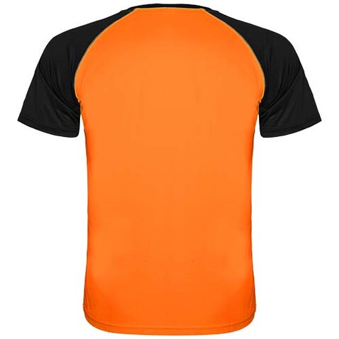 Indianapolis Sport T-Shirt für Kinder, Fluor Orange, schwarz bedrucken, Art.-Nr. K66509AD