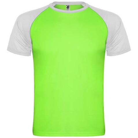 Indianapolis Sport T-Shirt für Kinder, Fluor Green, weiss bedrucken, Art.-Nr. K66509JD