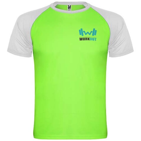 Indianapolis Sport T-Shirt für Kinder, Fluor Green, weiss bedrucken, Art.-Nr. K66509JD