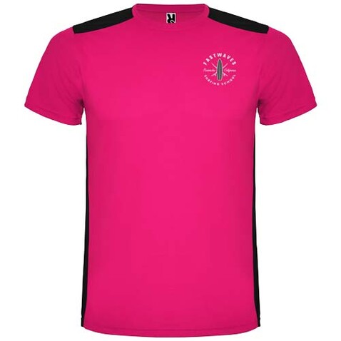 Detroit Sport T-Shirt für Kinder, fuchsia, schwarz bedrucken, Art.-Nr. K66529CM