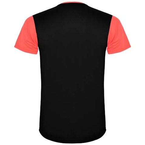 Detroit Sport T-Shirt für Kinder, Fluor Coral, schwarz bedrucken, Art.-Nr. K66529NO