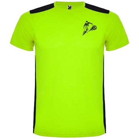 Detroit Sport T-Shirt für Kinder, limone, schwarz bedrucken, Art.-Nr. K66529OD