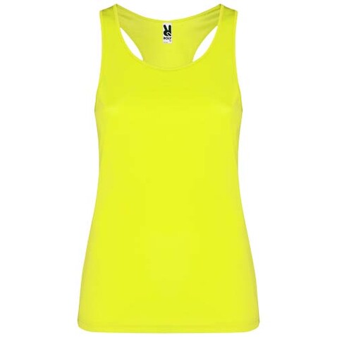 Schura Sport Top für Damen, Fluor Yellow bedrucken, Art.-Nr. R03491C1