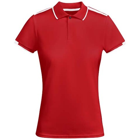 Tamil Sport Poloshirt für Damen, rot, weiss bedrucken, Art.-Nr. R04098N1