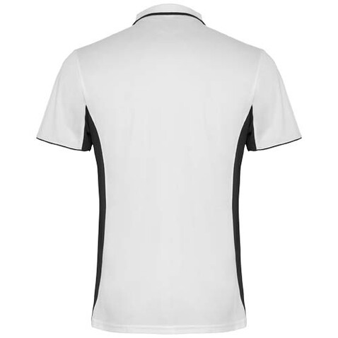 Montmelo Sport Poloshirt Unisex, weiss, schwarz bedrucken, Art.-Nr. R04218R6