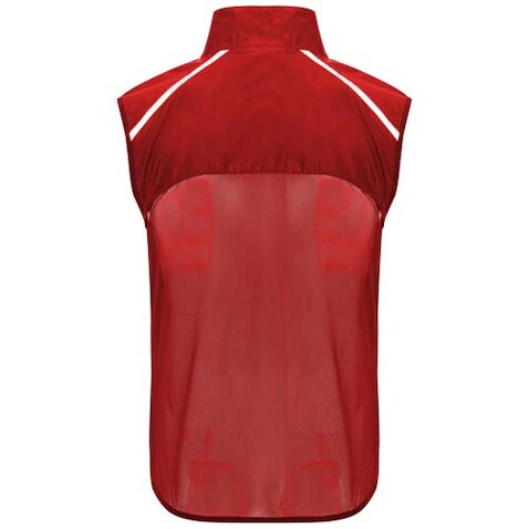 Jannu leichte Laufweste Unisex, rot bedrucken, Art.-Nr. R66844I1