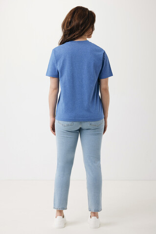 Iqoniq Teide T-Shirt aus recycelter Baumwolle heather blue bedrucken, Art.-Nr. T9105.024.XS