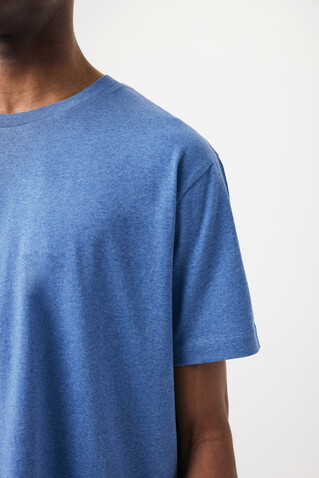 Iqoniq Teide T-Shirt aus recycelter Baumwolle heather blue bedrucken, Art.-Nr. T9105.024.XL