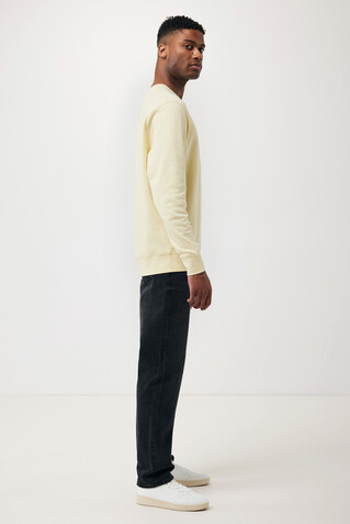 Iqoniq Etosha Lightweight Sweater aus recycelter Baumwolle cream yellow bedrucken, Art.-Nr. T9303.036.M