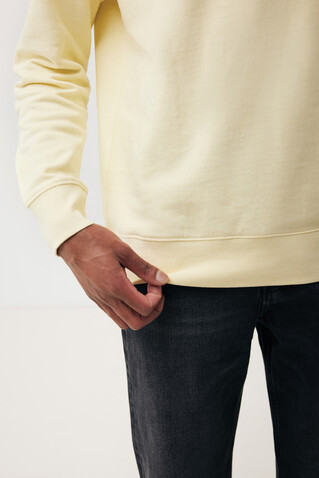 Iqoniq Etosha Lightweight Sweater aus recycelter Baumwolle cream yellow bedrucken, Art.-Nr. T9303.036.M