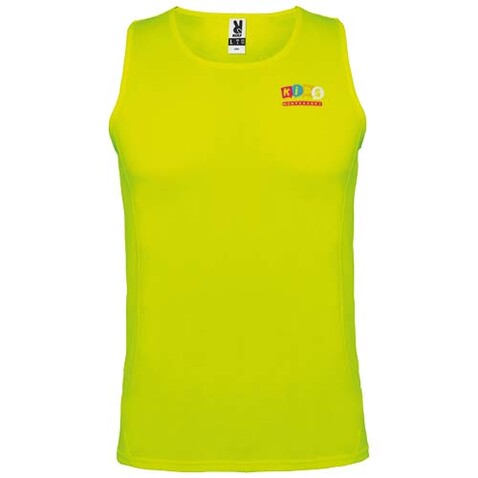Andre Sport Top für Kinder, Fluor Yellow bedrucken, Art.-Nr. K03501CC