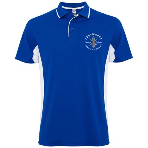 Montmelo Sport Poloshirt Unisex, royalblau, weiss bedrucken, Art.-Nr. R04218C1