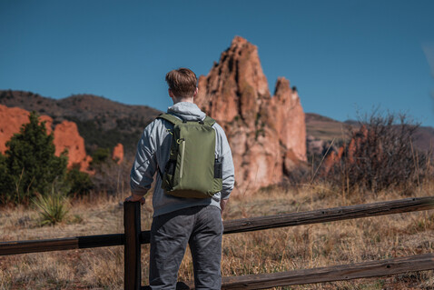 Impact AWARE™ Lima 15.6&quot; RFID Laptop-Rucksack grün, grün bedrucken, Art.-Nr. P763.157