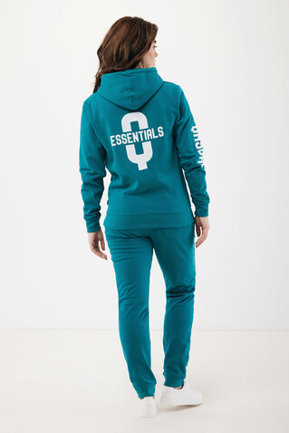 Iqoniq Jasper Hoodie aus recycelter Baumwolle verdigris bedrucken, Art.-Nr. T9400.009.XL