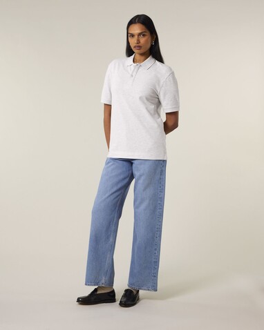 Prepster 2.0 - Das Unisex-Polo - Cool Heather Grey - XXS bedrucken, Art.-Nr. STPU222C1462S