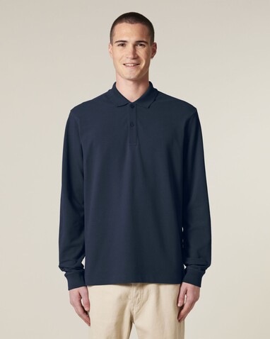 Prepster 2.0 Long Sleeve - Unisex-Poloshirt mit Langarm - French Navy - 3XL bedrucken, Art.-Nr. STPU223C7273X