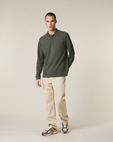 Prepster 2.0 Long Sleeve - Das Langarm-Unisex-Polo - Khaki - XXS bedrucken, Art.-Nr. STPU223C2232S Prepster 2.0 Long Sleeve - Das Langarm-Unisex-Polo - Khaki - XXS bedrucken, Art.-Nr. STPU223C2232S
