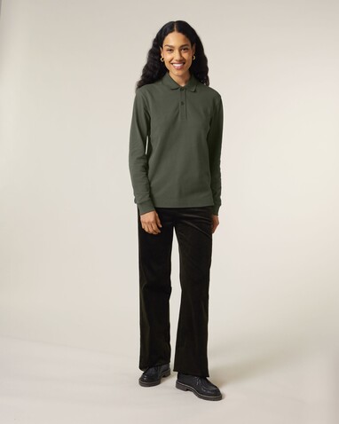 Prepster 2.0 Long Sleeve - Das Langarm-Unisex-Polo - Khaki - S bedrucken, Art.-Nr. STPU223C2231S Prepster 2.0 Long Sleeve - Das Langarm-Unisex-Polo - Khaki - S bedrucken, Art.-Nr. STPU223C2231S
