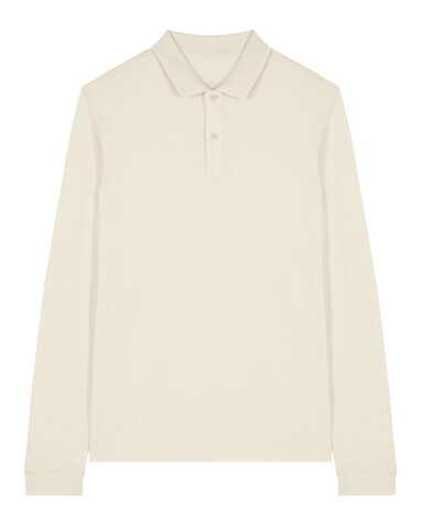 Prepster 2.0 Long Sleeve - Das Langarm-Unisex-Polo - Natural Raw - S bedrucken, Art.-Nr. STPU223C0541S
