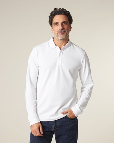 Prepster 2.0 Long Sleeve - Das Langarm-Unisex-Polo - White - XXS bedrucken, Art.-Nr. STPU223C0012S Prepster 2.0 Long Sleeve - Das Langarm-Unisex-Polo - White - XXS bedrucken, Art.-Nr. STPU223C0012S