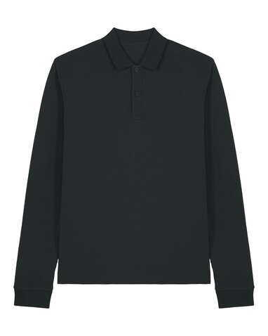 Prepster 2.0 Long Sleeve - Das Langarm-Unisex-Polo - Black - M bedrucken, Art.-Nr. STPU223C0021M