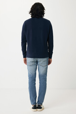 Iqoniq Etosha Lightweight Sweater aus recycelter Baumwolle navy blau bedrucken, Art.-Nr. T9303.002.XXL