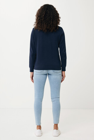 Iqoniq Etosha Lightweight Sweater aus recycelter Baumwolle navy blau bedrucken, Art.-Nr. T9303.002.XL