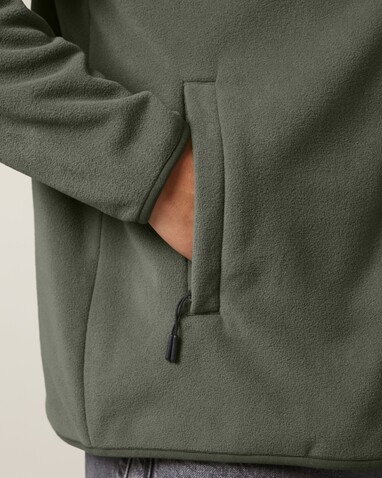 Stanley Guider - Die Herren-Fleecejacke - Khaki - L bedrucken, Art.-Nr. STJM238C2231L