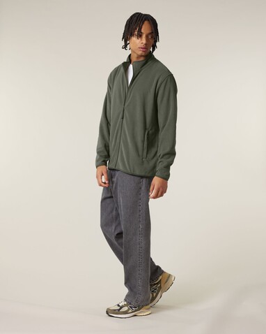 Stanley Guider - Die Herren-Fleecejacke - Khaki - L bedrucken, Art.-Nr. STJM238C2231L