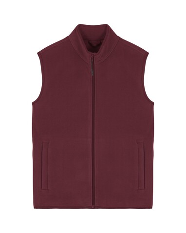 Stanley Quester - Die Herren-Fleeceweste - Burgundy - XXL bedrucken, Art.-Nr. STJM240C2442X