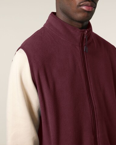 Stanley Quester - Die Herren-Fleeceweste - Burgundy - XXL bedrucken, Art.-Nr. STJM240C2442X