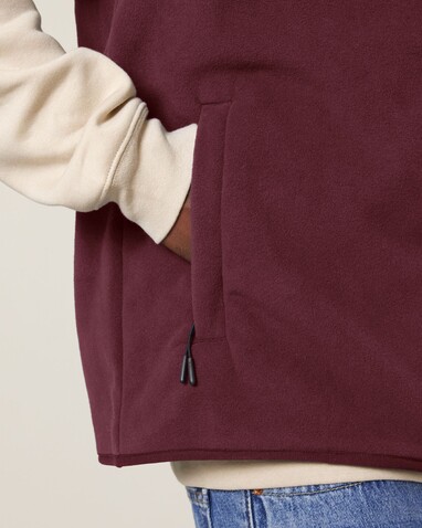 Stanley Quester - Die Herren-Fleeceweste - Burgundy - XXL bedrucken, Art.-Nr. STJM240C2442X