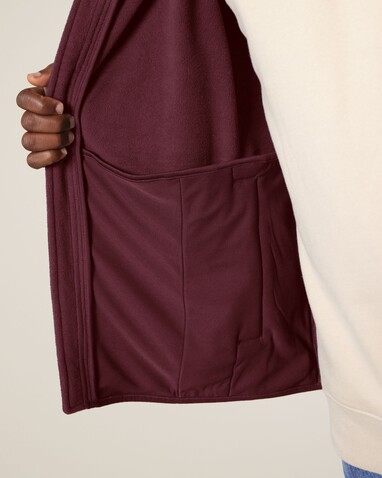 Stanley Quester - Die Herren-Fleeceweste - Burgundy - XXL bedrucken, Art.-Nr. STJM240C2442X