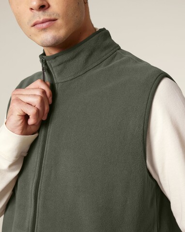 Stanley Quester - Die Herren-Fleeceweste - Khaki - 3XL bedrucken, Art.-Nr. STJM240C2233X