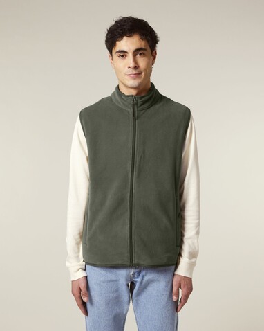 Stanley Quester - Die Herren-Fleeceweste - Khaki - 3XL bedrucken, Art.-Nr. STJM240C2233X