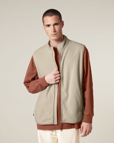 Stanley Quester - Die Herren-Fleeceweste - Desert Dust - XXL bedrucken, Art.-Nr. STJM240C0282X