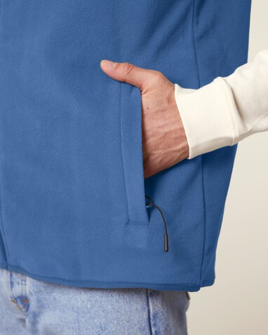 Stanley Quester - Die Herren-Fleeceweste - Mindful Blue - S bedrucken, Art.-Nr. STJM240C7291S