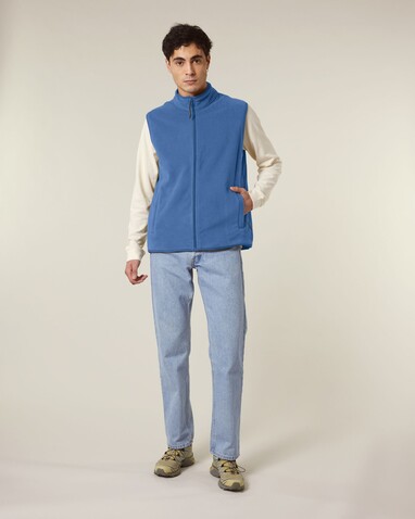 Stanley Quester - Die Herren-Fleeceweste - Mindful Blue - L bedrucken, Art.-Nr. STJM240C7291L