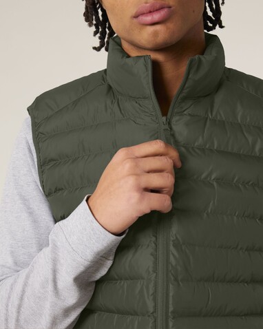 Stanley Climber - Herren-Steppweste - Khaki - 3XL bedrucken, Art.-Nr. STJM836C2233X