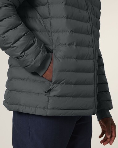 Stanley Voyager - Wattierte Herren Steppjacke - Anthracite - L bedrucken, Art.-Nr. STJM837C2531L