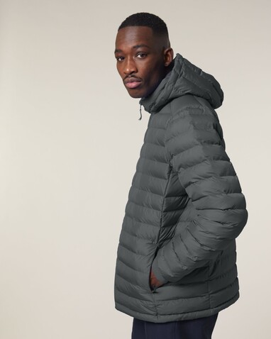Stanley Voyager - Wattierte Herren Steppjacke - Anthracite - S bedrucken, Art.-Nr. STJM837C2531S